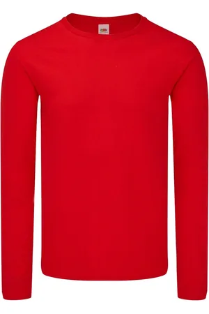 Fruit Of The Loom Heren Iconische 150 T-Shirt met lange mouwen