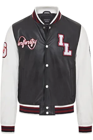 Infinity Heren honkbal leren Letterman bomberjack - Ashwood