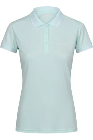 Regatta Dames/dames Remex II Polo Hals T-Shirt (Gebleekt Aqua Solid)