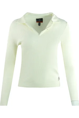Parajumpers Caris Purity Long Sleeved White Polo Shirt