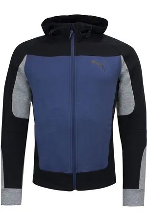 PUMA Lange Mouw Zip Up Zwart Heren Track Jacket met capuchon 582725 43