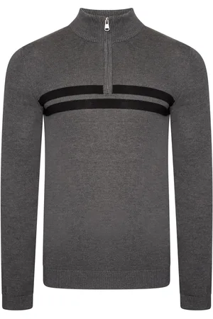 Dare 2B Heren Unite Us Gebreide Half Rits Sweatshirt (Houtskool /Zwart)
