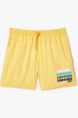 Lacoste Heren halflange zwembroek met gewassen effect in