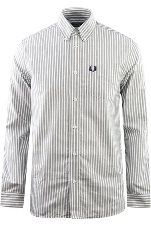 Fred Perry Casual Striped Dark Carbon Oxford Shirt