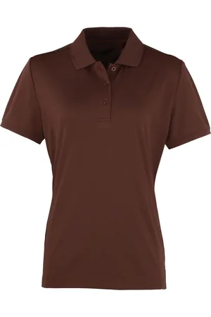 Premier Dames/dames Coolchecker korte mouw Pique Polo T-Shirt