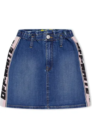 OFF-WHITE Meisjesrok Off White Juniors Denim Rok met logoband in lichtblauw