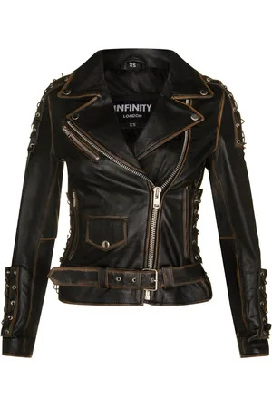 Infinity Dames Brando leren bikerjack-Bari