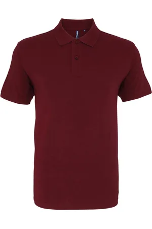 Asquith Menselijk organisch Klassiek Fit Poloshirt (Bourgondië)