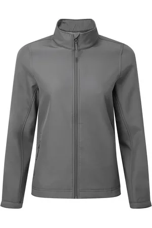 Premier Dames/Dames Windchecker Gerecycled Printable Soft Shell Jacket (Donkergrijs)