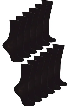 Sock Snob 12 paar geribbelde kindersokken van 100% katoen