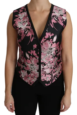 Dolce & Gabbana Mouwloze Top Van Gebloemd Brokaat
