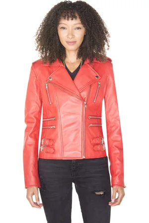 Infinity Dames leren vintage Brando Bikerjack-Orlando