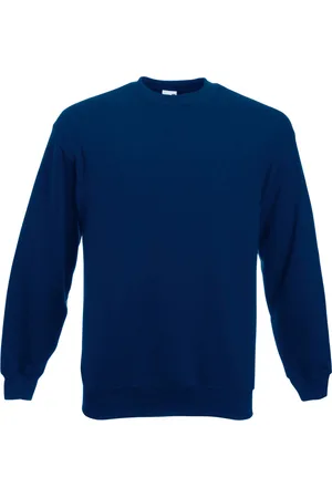 Fruit Of The Loom Heren Set-In Belcoro® garen Sweatshirt (Marine)
