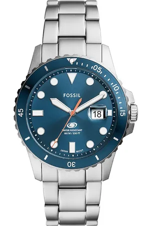 Fossil Blue Heren Horloge Zilverkleurig FS6050