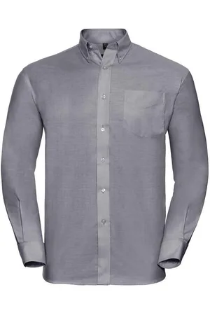 Russell Athletic Russell Collection Heren Oxford Easy-Care Formeel Overhemd Met Lange Mouwen