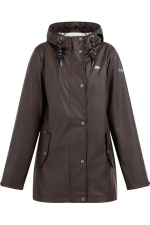 Schmuddelwedda Regenjas bridgeport Dames Donkerbruin-271