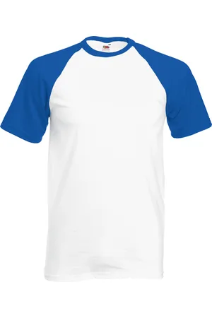 Fruit Of The Loom Heren baseballshirt met korte mouwen ( /Royaal Blauw)