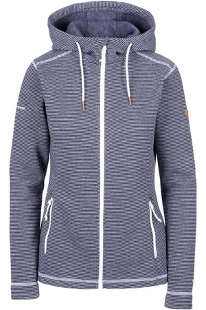 Trespass Dames/Dames Rootless Stripe Marl AT200 Fleecejack (Marine)