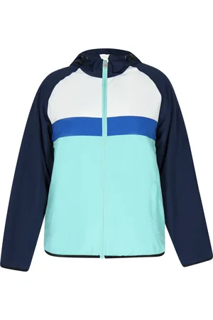 myMo Anorak Dames Turkoois kleurblok