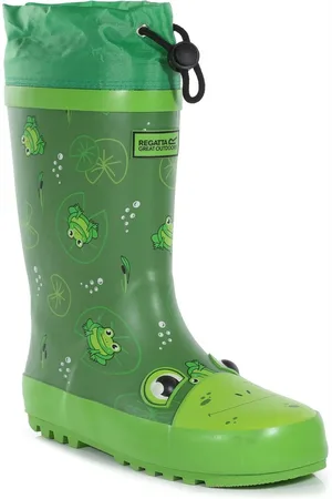 Regatta Kinderen/Kinderen Mudplay Jnr Frog Square Wellington Boots (Kikkergroen)