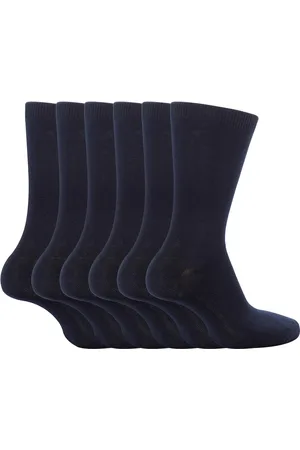 Sock Snob Set van 6 katoenen schoolsokken voor kinderen - Marine