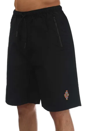 MARCELO BURLON Sunset Cross Nylon Herenbroek in Zwart Rood