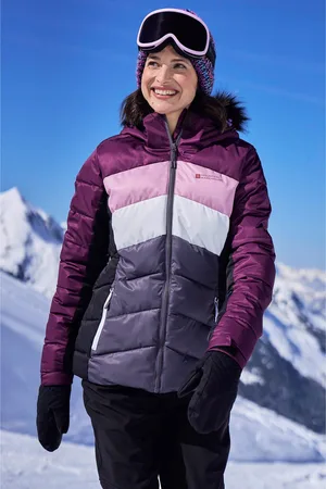 Mountain Warehouse Dames/Dames Cascade Gewatteerde Ski jas (Donkerpaars)