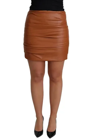 Dolce & Gabbana Mini-plooirok Van Lamsvacht Met Hoge Taille