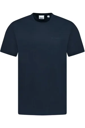 Burberry Marineblauw T-shirt met monotoon logo
