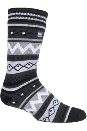 Heat Holders Nordic pantoffelsokken voor heren - / Houtskool