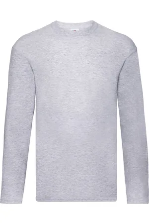 Fruit Of The Loom Heren R T-Shirt met lange mouwen (Heide )