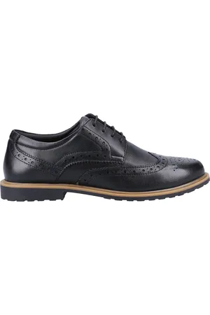 Hush Puppies Meisjes Verity Leren Brogues (Zwart/Tan)