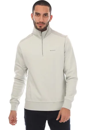 Belstaff Heren Katoen Fleece Alloy Quarter Zip Sweatshirt in