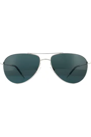 Oliver Peoples Aviator unisex zilverblauw gepolariseerde zonnebril