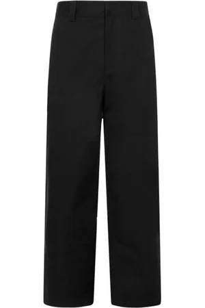 OFF-WHITE Gebroken witte Diag Pocket Carpenter Pant zwarte broek