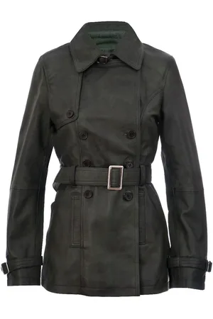 Infinity Halflange lederen trenchcoat voor dames - Oakham