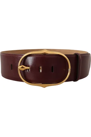 Dolce & Gabbana Gouden Metalen Gesp Lederen Riem