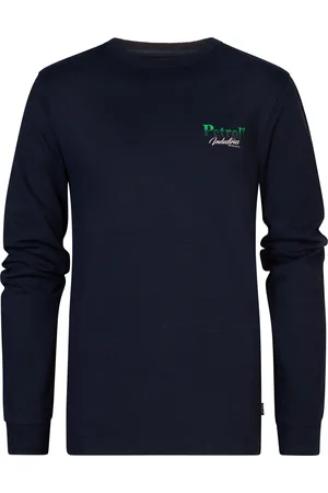 Petrol Industries Jongens Artwork T-shirt Lange Mouwen Dalton - Blauw