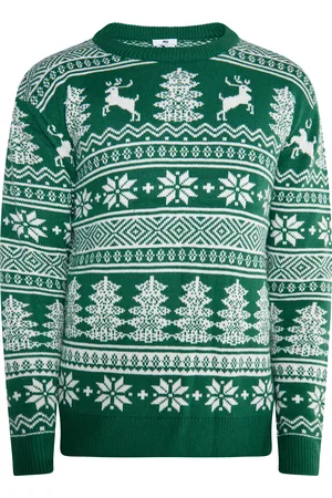 MO Kersttrui Heren Groen Wit