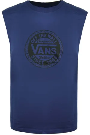 Vans Off The Wall Crew Neck Mouwloos Blauw Heren Vest V1YEFWC