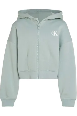 Calvin Klein Meisjes fleece met logo rits in