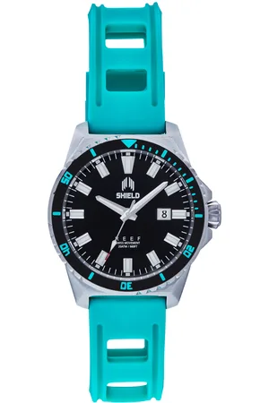 SHIELD Reef Bandhorloge met datum - turkoois