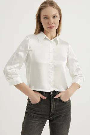 HERITA Satijnen kort shirt