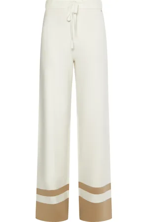 Dreimaster Gebreide broek Dames Gebroken wit beige