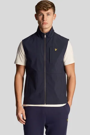 Lyle & Scott Softshell marineblauw giletjack met logo