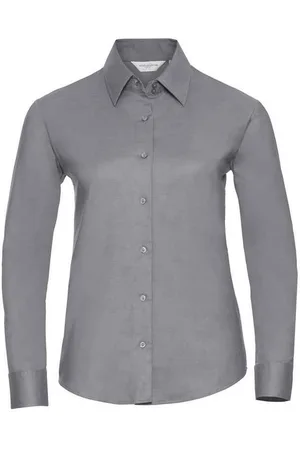 Russell Athletic Russell Dames/Dames Oxford Easy-Care overhemd met lange mouwen