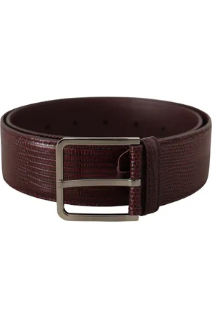 Dolce & Gabbana Gegraveerde Gesp Lederen Riem