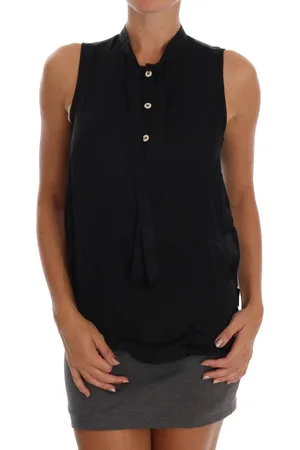 VERSACE Mouwloze Blousetop
