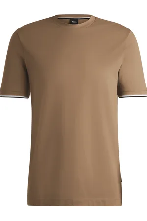 HUGO BOSS Heren T-shirt Signature Stripe Cuffs in