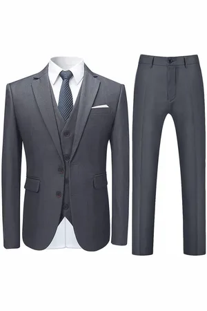 Allthemen Driedelig herenpak, slim fit Nardo pak met twee knopen